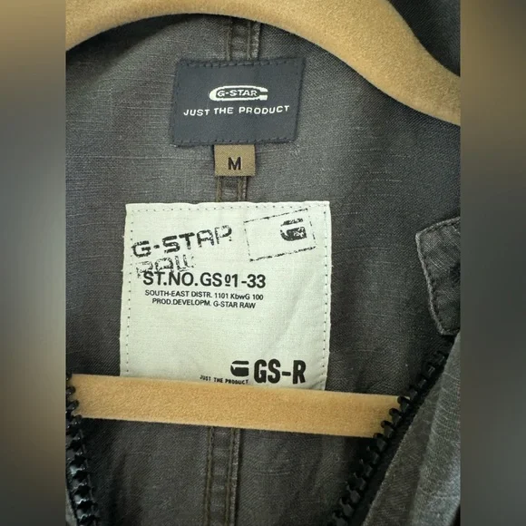 G Star Grey Linen Bomber Jacket size Medium - Picture 7 of 15